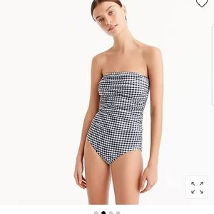J Crew Gingham One Piece Tall - Long Torso